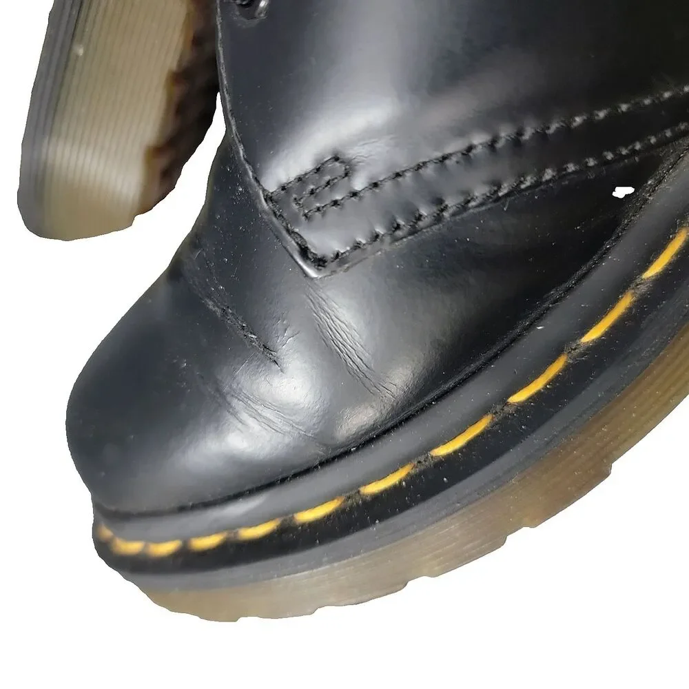 Dr. Martens 1461 Platform Black Leather Oxford Women's Shoes 6 US L